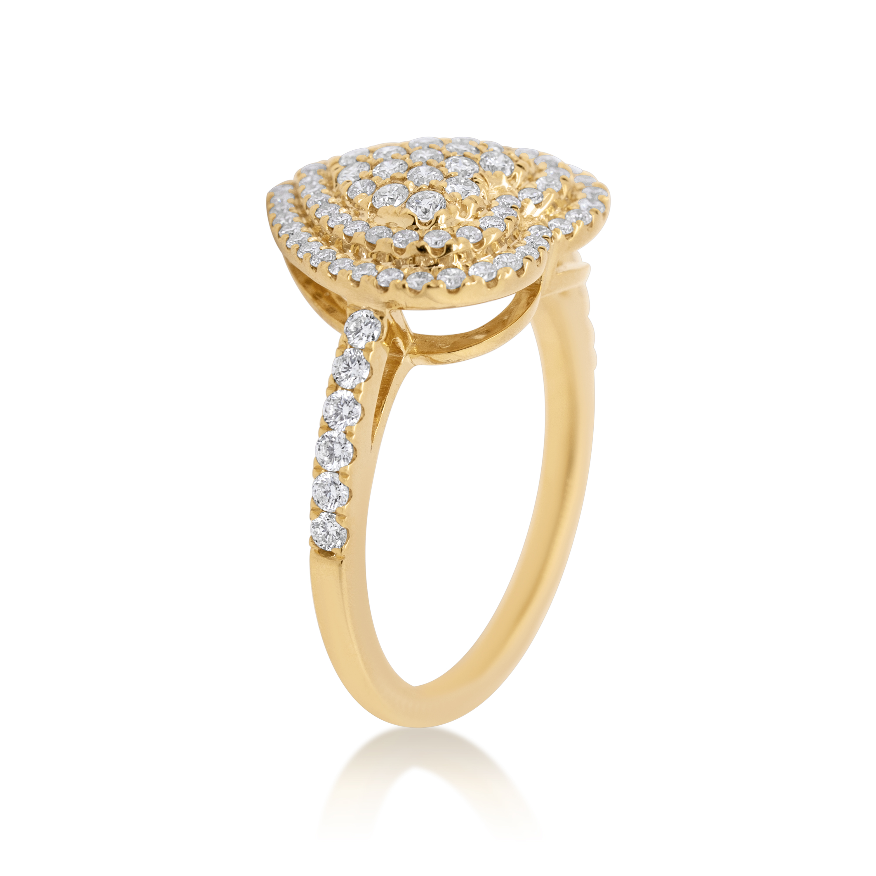 Diamond Heart Ring 0.75 ct. 14K Yellow Gold